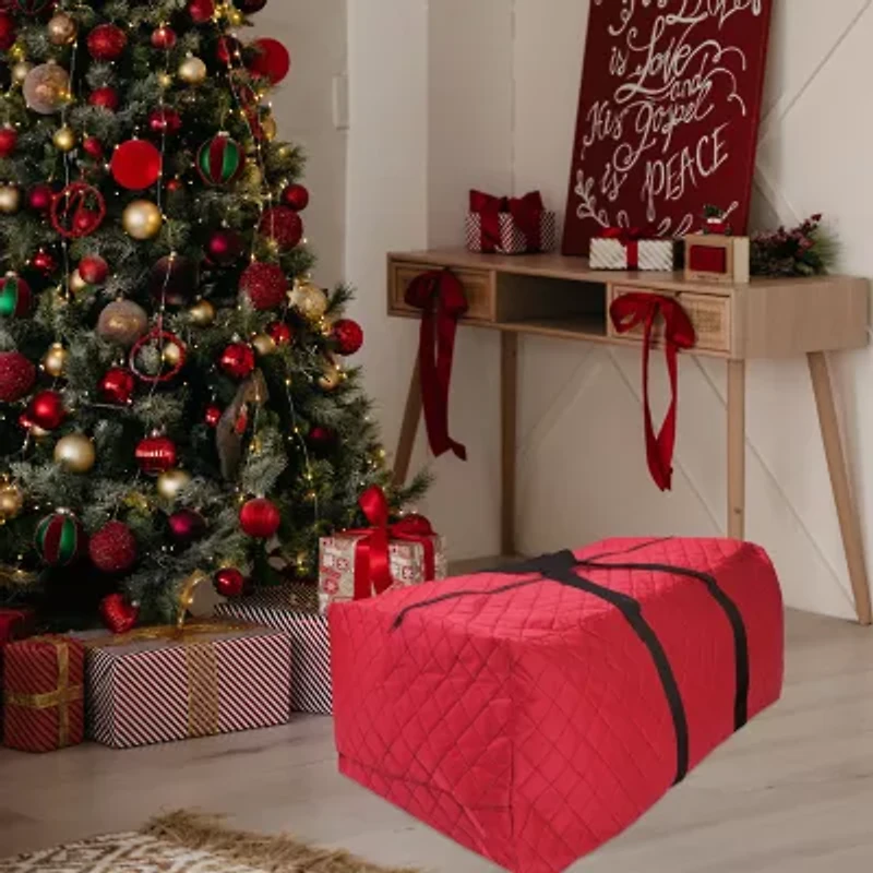 Northlight Quilted Red Storage Box