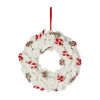 Northlight Plush Peppermint And Candy Canes - 13in - Unlit Wreath
