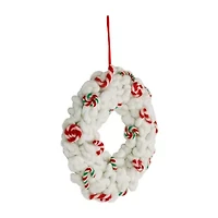 Northlight Plush Peppermint And Candy Canes - 13in - Unlit Wreath
