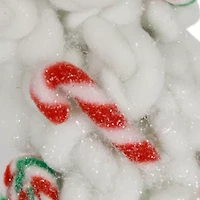 Northlight Plush Peppermint And Candy Canes - 13in - Unlit Wreath