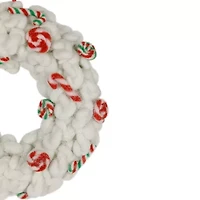 Northlight Plush Peppermint And Candy Canes - 13in - Unlit Wreath