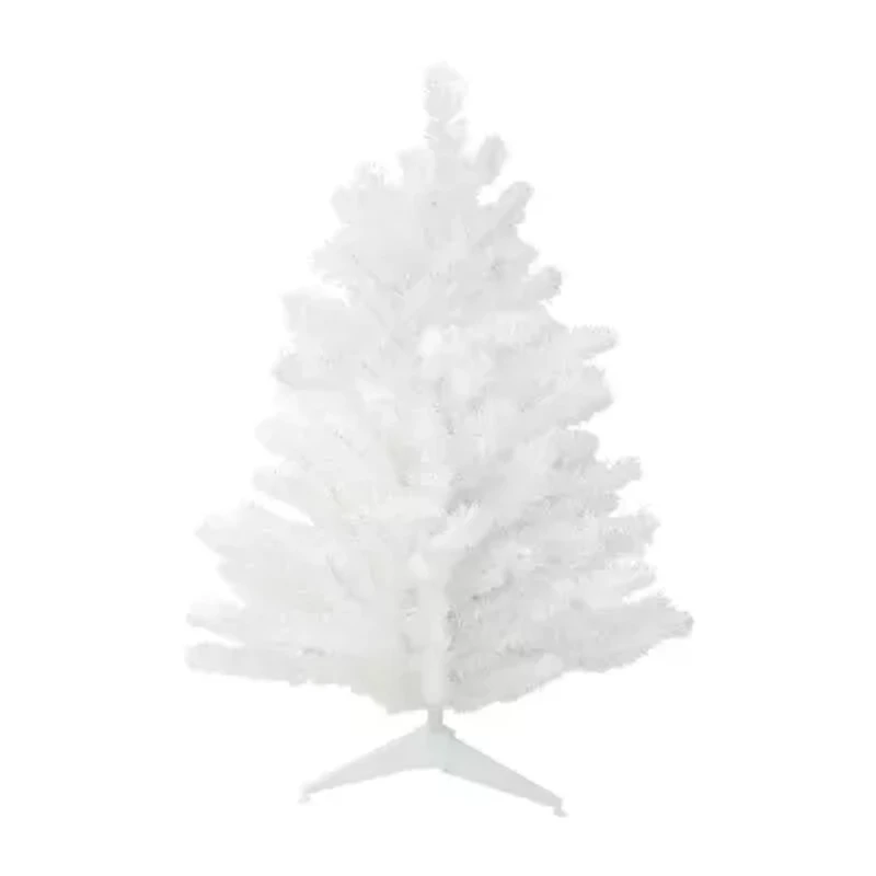 Northlight Medium Snow White Pine - 3ft - Unlit 3 Foot Pine Christmas Tree