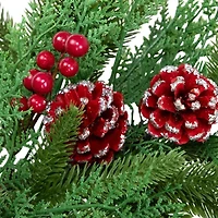 Northlight 24" Wind River Fir With Glittered Pinecones Wreath