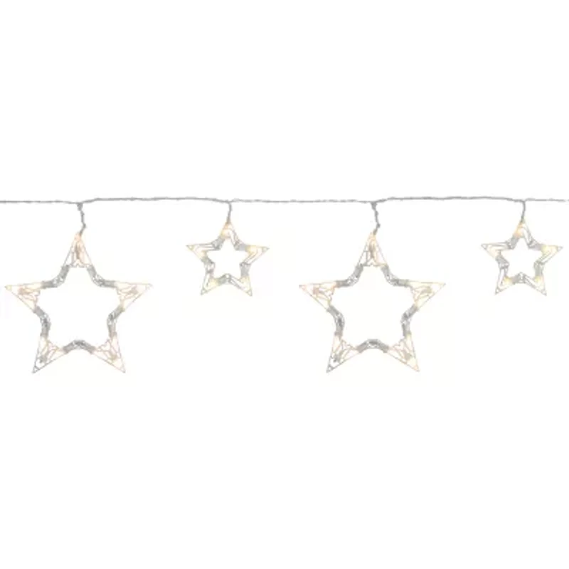 Northlight Led Lighted Twinkle Star - 9.25ft White Wire - 10ct Outdoor Icicle Lights