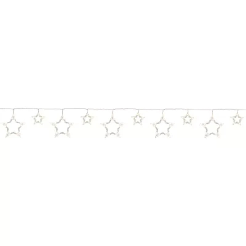 Northlight Led Lighted Twinkle Star - 9.25ft White Wire - 10ct Outdoor Icicle Lights