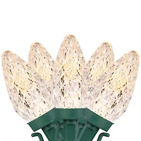 Northlight 100ct Warm White Led Faceted C9 66ft Green Wire String Lights