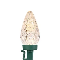 Northlight 100ct Warm White Led Faceted C9 66ft Green Wire String Lights