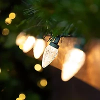 Northlight 100ct Warm White Led Faceted C9 66ft Green Wire String Lights