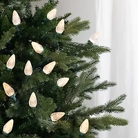 Northlight 100ct Warm White Led Faceted C9 66ft Green Wire String Lights
