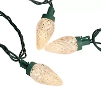 Northlight 100ct Warm White Led Faceted C9 66ft Green Wire String Lights
