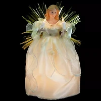 Northlight Angel With Lighted - 10.5in - Gold - Clear Lights Christmas Tree Topper