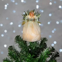 Northlight Angel With Lighted - 10.5in - Gold - Clear Lights Christmas Tree Topper