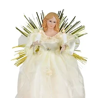 Northlight Angel With Lighted - 10.5in - Gold - Clear Lights Christmas Tree Topper