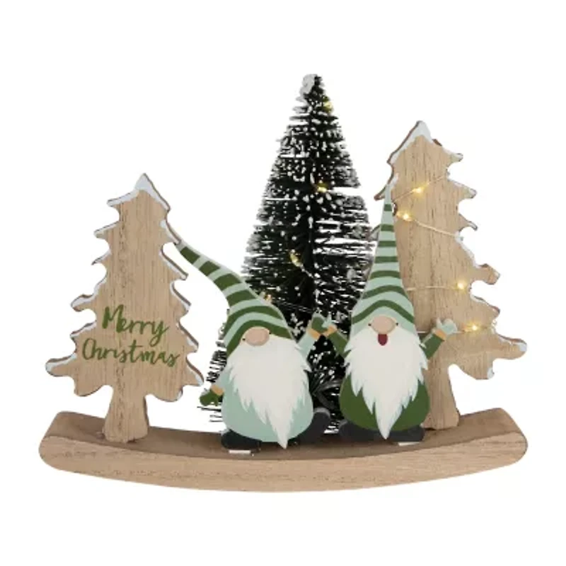 Northlight Led Lighted And Inmerry In With Trees - 6.5in Christmas Gnome
