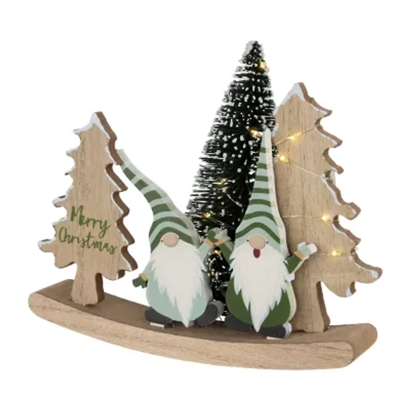 Northlight Led Lighted And Inmerry In With Trees - 6.5in Christmas Gnome