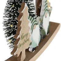 Northlight 7" Led Lighted Gnomes And "Merry" With Christmas Gnome