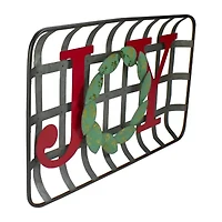 Northlight 24in Red And Green "Joy" Rustic Tobacco Basket Christmas Tabletop Decor