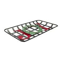 Northlight 24in Red And Green "Joy" Rustic Tobacco Basket Christmas Tabletop Decor