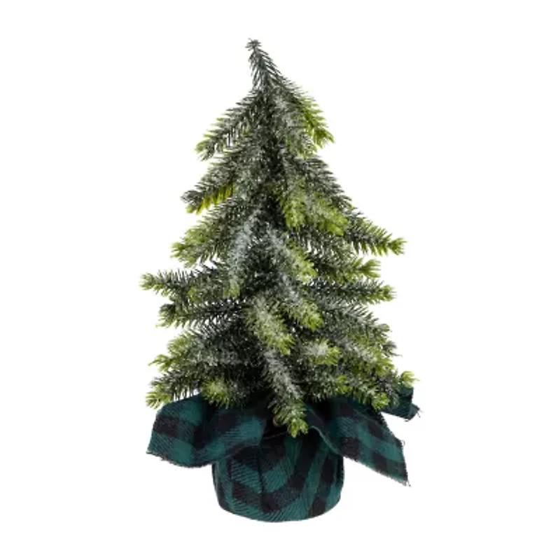 Northlight Mini Iced Downswept Pine - 9in - Set Of 3 Pine Christmas Tree