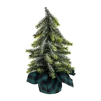 Northlight Mini Iced Downswept Pine - 9in - Set Of 3 Pine Christmas Tree