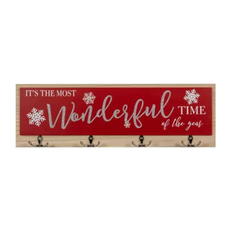 Northlight Snowflakes "It'S The Most Wonderful Time Of The Year" - 19.5in Wall Sign