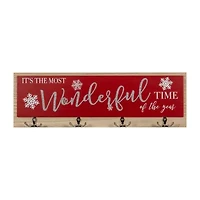 Northlight Snowflakes "It'S The Most Wonderful Time Of The Year" - 19.5in Wall Sign