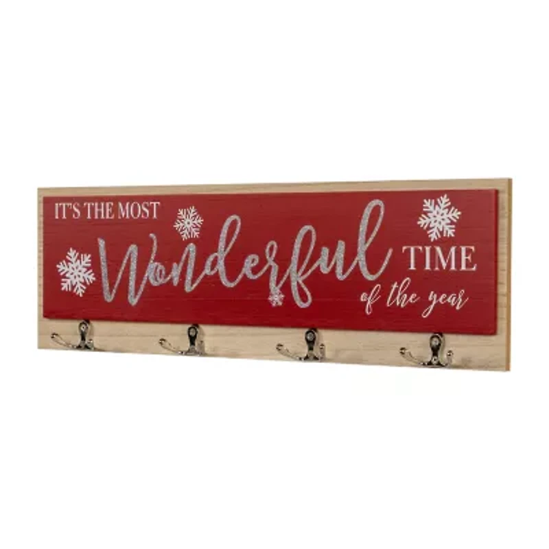 Northlight Snowflakes "It'S The Most Wonderful Time Of The Year" - 19.5in Wall Sign