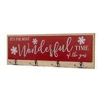 Northlight Snowflakes "It'S The Most Wonderful Time Of The Year" - 19.5in Wall Sign