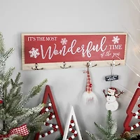 Northlight Snowflakes "It'S The Most Wonderful Time Of The Year" - 19.5in Wall Sign