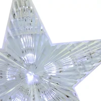 Northlight 3 White Led Cascading Snowfall Star - 2 Ft Clear Wire Outdoor Icicle Lights