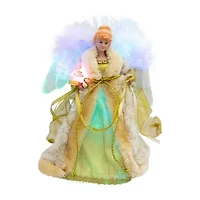 Northlight Color-Changing Fiber Optic Angel - 12in - Gold Christmas Tree Topper