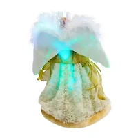 Northlight Color-Changing Fiber Optic Angel - 12in - Gold Christmas Tree Topper