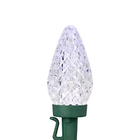Northlight 100-Count Red And Pure White Faceted Led C9 66ft Green Wire String Lights