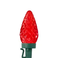 Northlight 100-Count Red And Pure White Faceted Led C9 66ft Green Wire String Lights