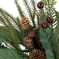Northlight Mixed Foliage With Berries 20in Unlit Wreath
