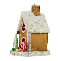 Northlight Gingerbread Glitter Candy House - 13in Gingerbread House