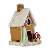 Northlight Gingerbread Glitter Candy House - 13in Gingerbread House
