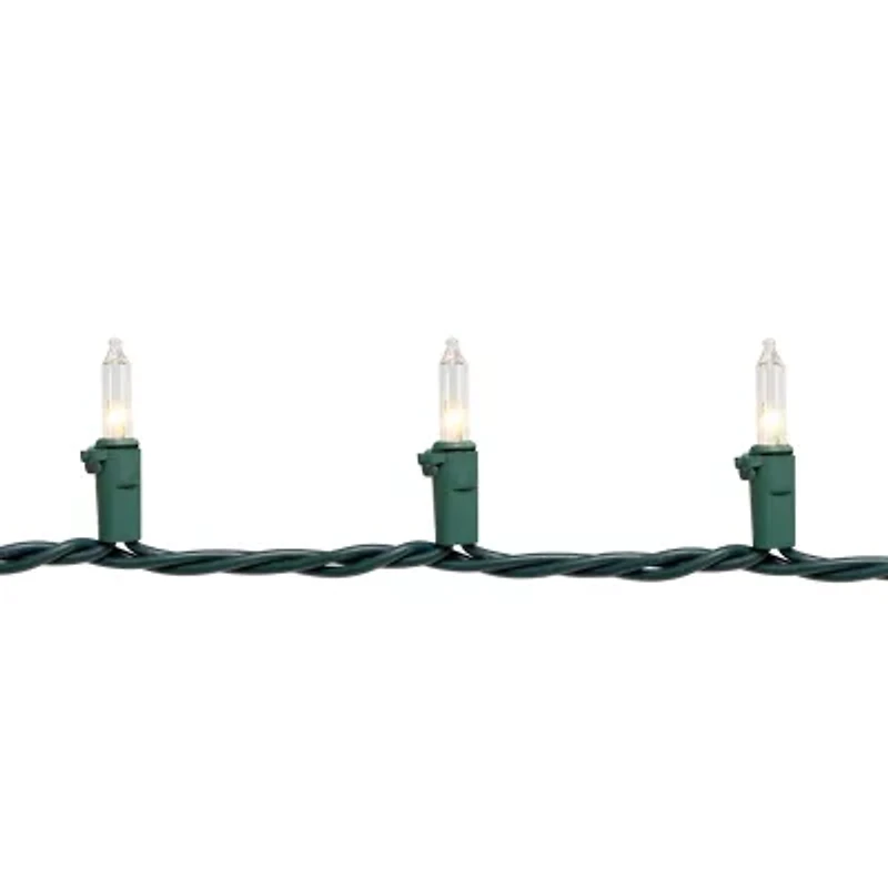 Northlight 300-Count Clear Mini 149.6ft Green Wire String Lights
