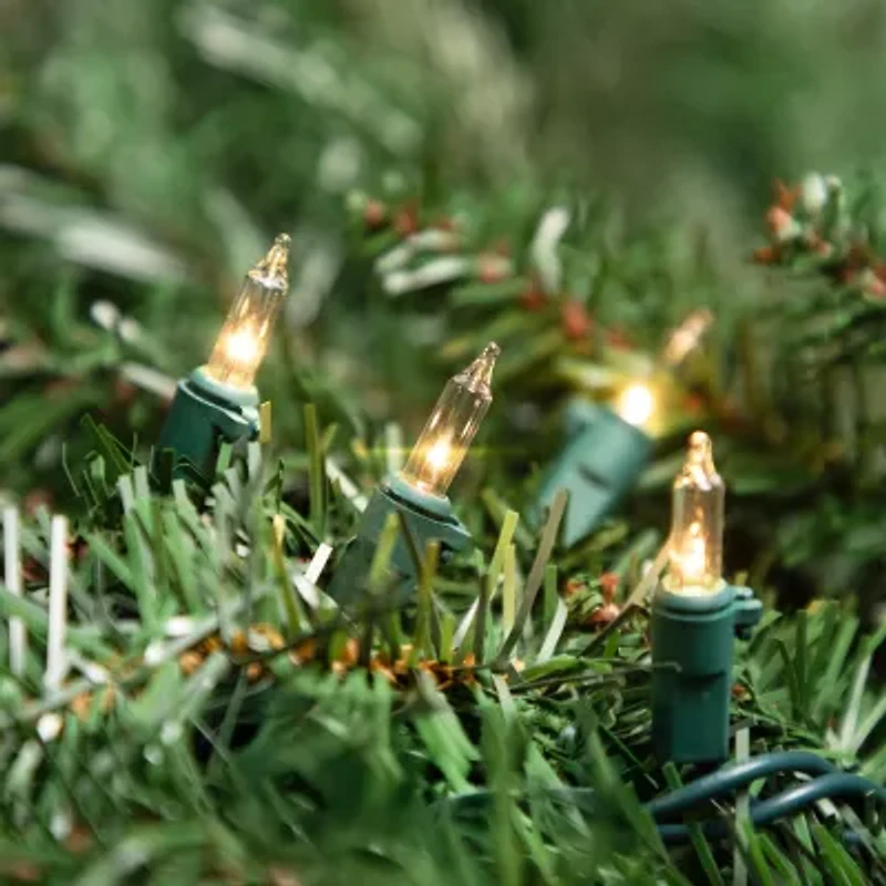 Northlight 300-Count Clear Mini 149.6ft Green Wire String Lights