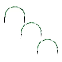 Northlight Candy Cane Arch Pathway Markers - Green - Set Of 3 Christmas Yard Art