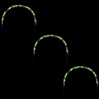 Northlight Candy Cane Arch Pathway Markers - Green - Set Of 3 Christmas Yard Art