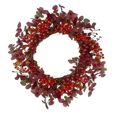 Northlight Red Berries - 24in Wreath