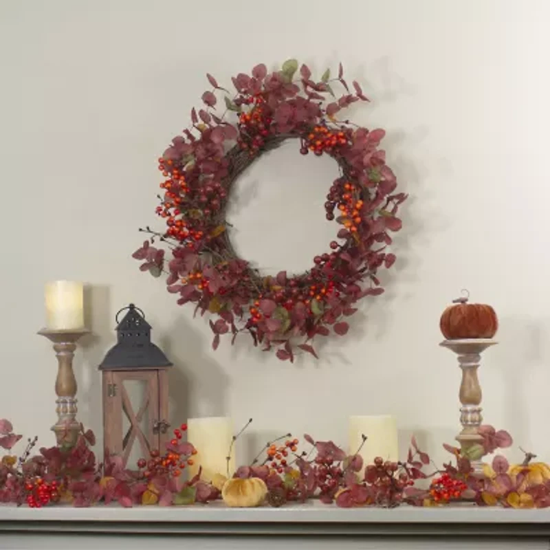 Northlight Red Berries - 24in Wreath