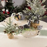 Northlight 16" Round Snowflake Serving Trays Christmas Tabletop Decor