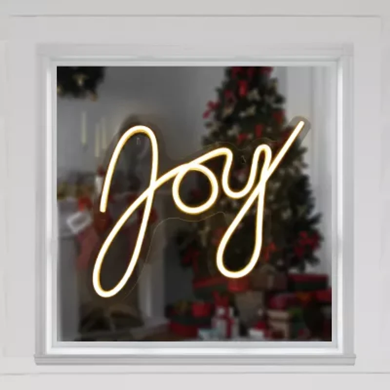 Northlight 15in White Led Lighted "Joy" Sign Wall Sign