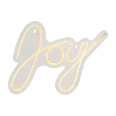 Northlight 15in White Led Lighted "Joy" Sign Wall Sign
