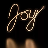 Northlight 15in White Led Lighted "Joy" Sign Wall Sign
