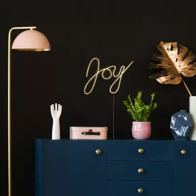 Northlight 15in White Led Lighted "Joy" Sign Wall Sign