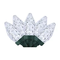 Northlight 100ct Pure White Led Faceted C7 66ft Green Wire String Lights