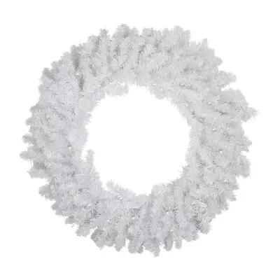 Northlight Pre-Lit Led White Canadian Pine 30-Inch Clear Lights Wreath